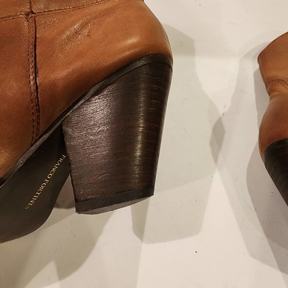 FRANCO FORTINI "McKinley 2" Cognac Leather Western style booties SIZE 8M - Picture 3 of 16